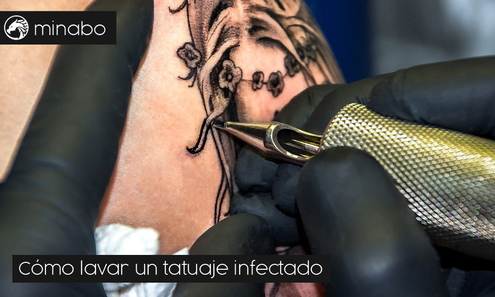 lavar un tatuaje infectado
