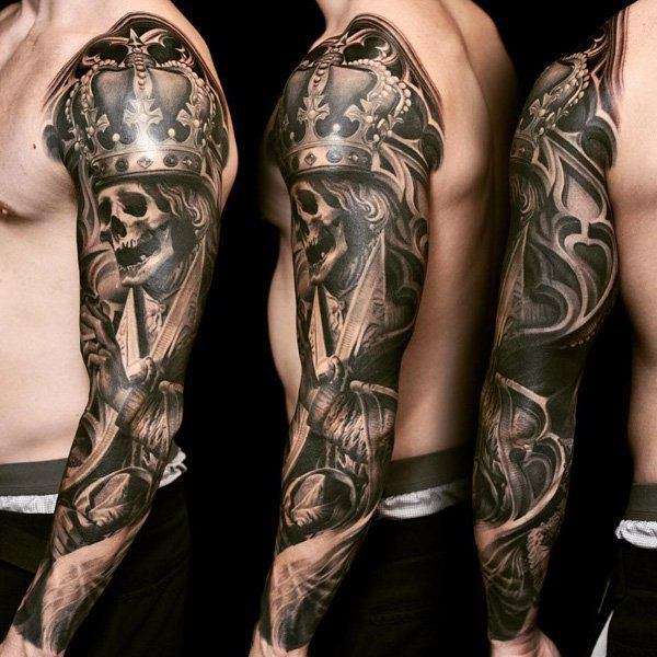 Tatuaje de calavera rey