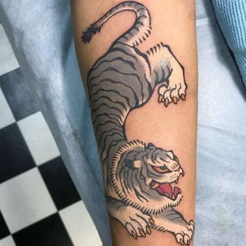 Tatuaje tigre blanco