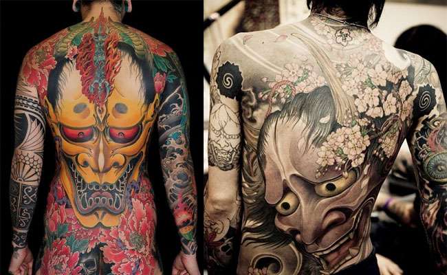 Dos tatuajes de Hannya diferentes