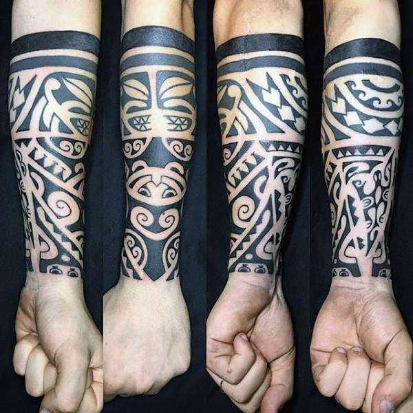 Otro tatuaje tribal en antebrazo