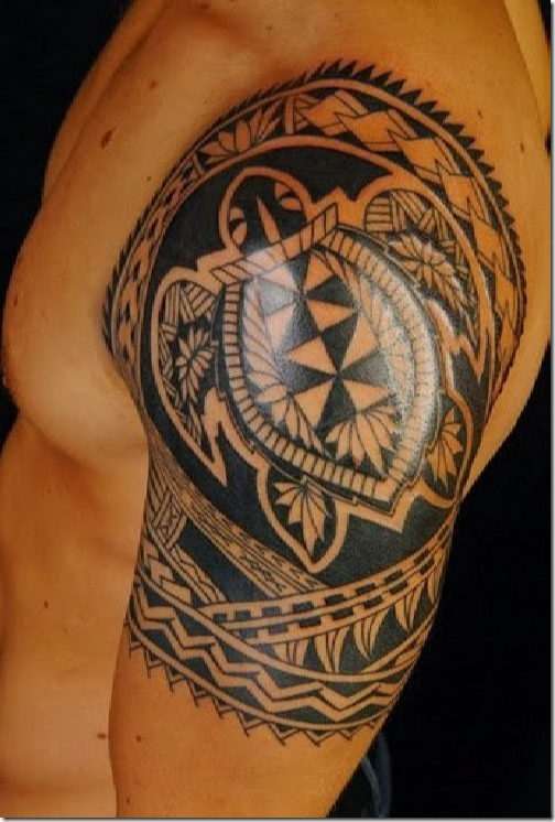 Tatuaje tribal tortuga