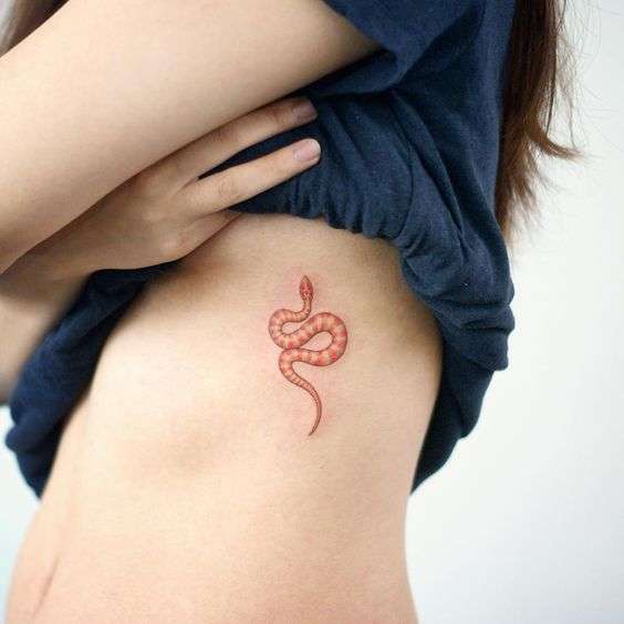 Tatuaje pequeño de serpiente