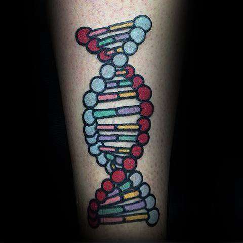 Tatuajes pequeños - hebra de ADN