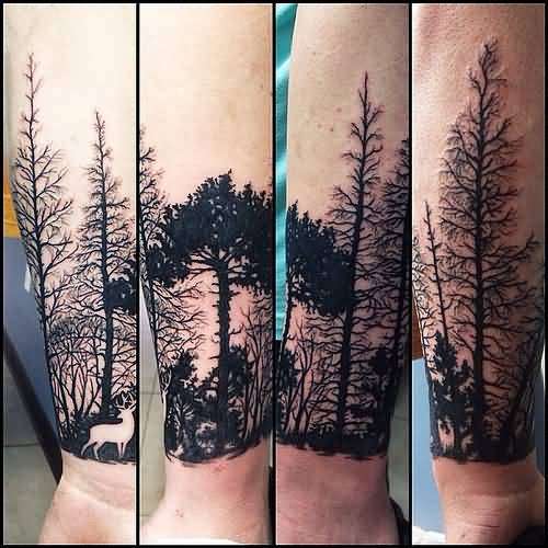 Tatuaje de bosque