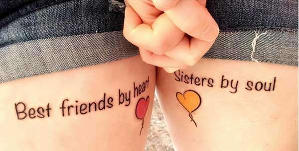 Tatuaje de mejores amigas - frase