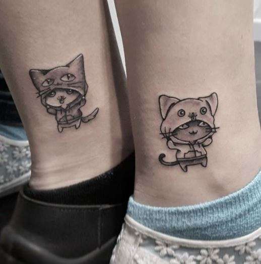 Tatuaje de mejores amigas - gatitas