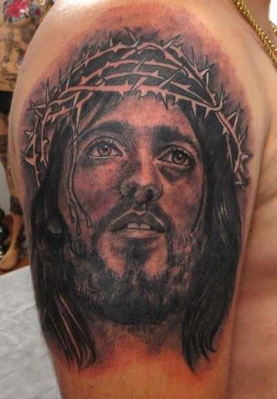 Tatuaje del rostro de Jesucristo