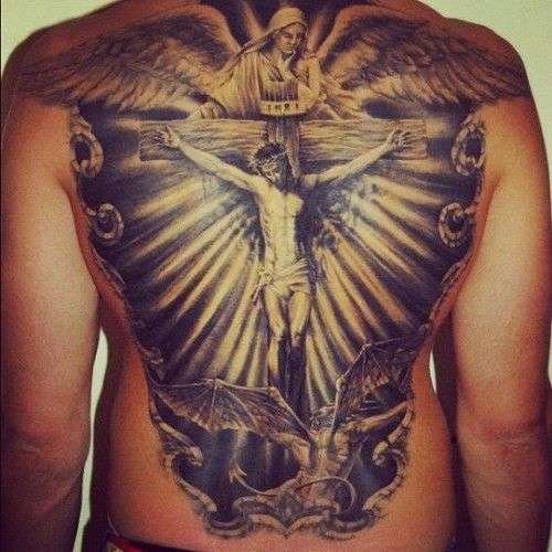 Tatuajes cristianos - espalda completa