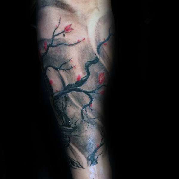 Tatuaje flores de cerezo - antebrazo