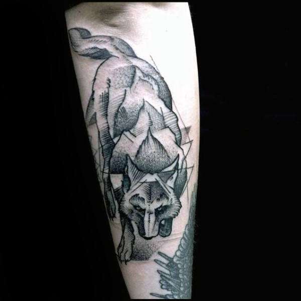 Tatuaje de lobo cuerpo entero 2
