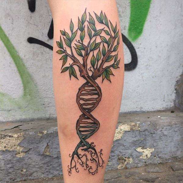 Tatuaje de árbol y adn