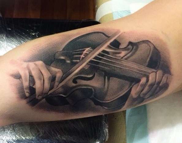 Tatuajes de música: violín