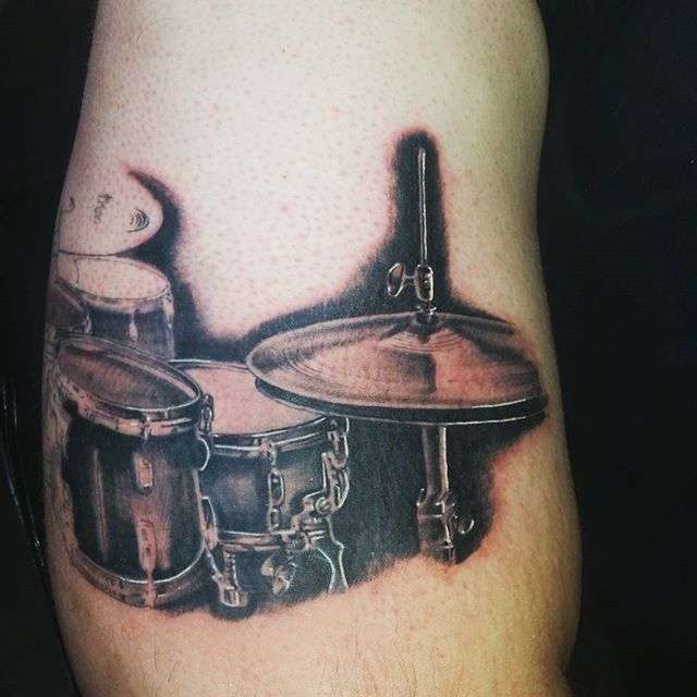 Tatuajes de música: batería