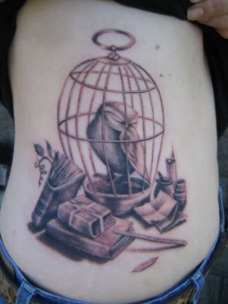 Tatuaje de Harry Potter - Hedwig
