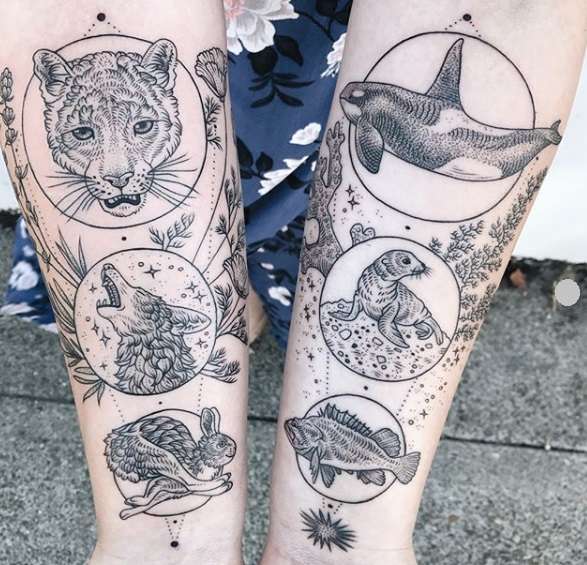 Tatuaje realizado por Pony Reinhardt - Instagram
