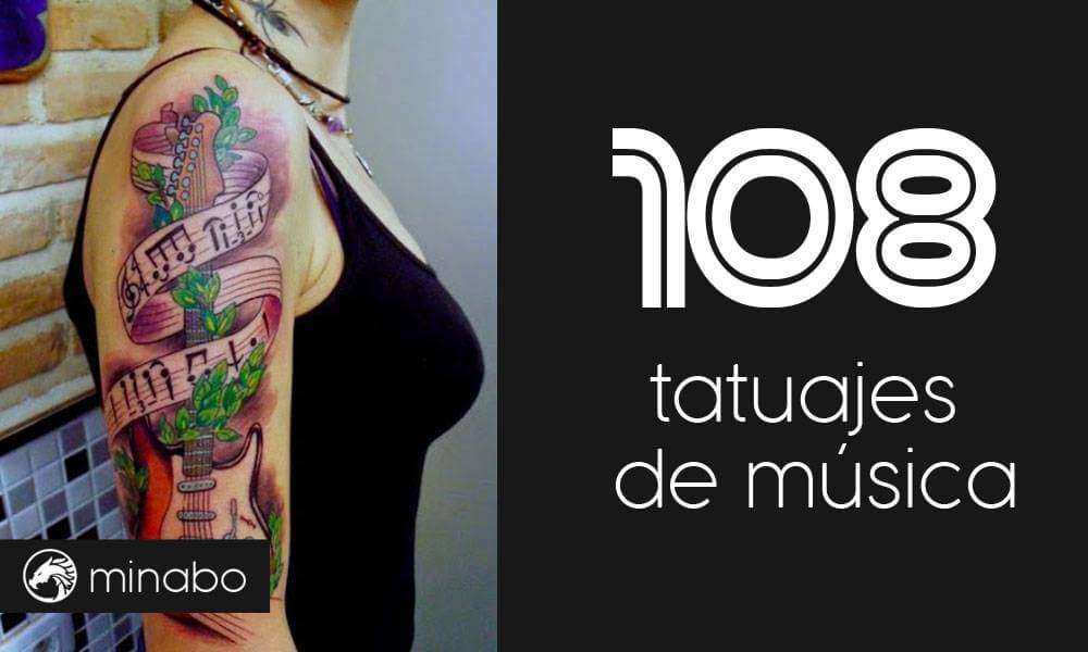 108 geniales diseños para un tatuaje de música y sus significados
