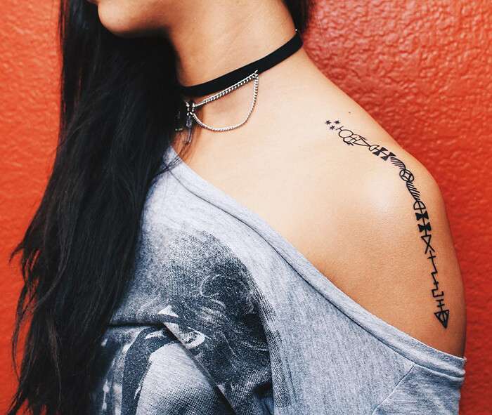 Tatuaje de Harry Potter en el hombro