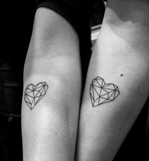 Tatuaje de corazón para parejas
