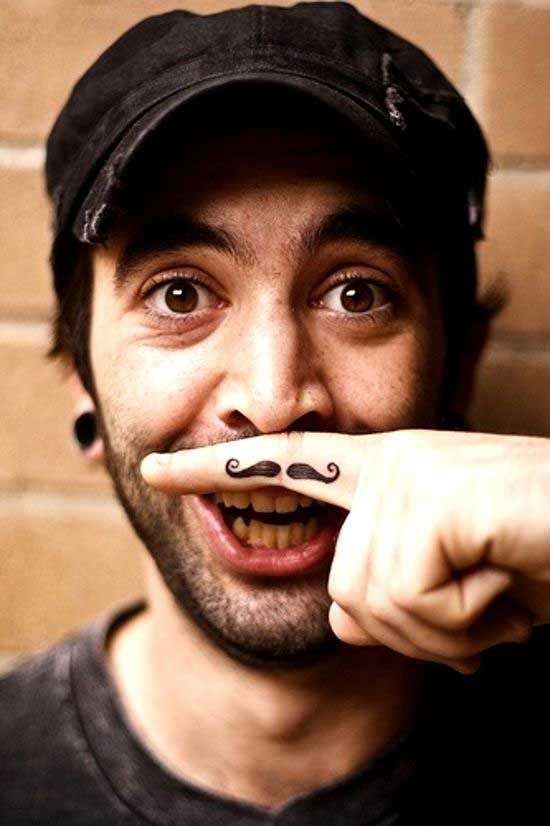 Funny tattoos: mustaches