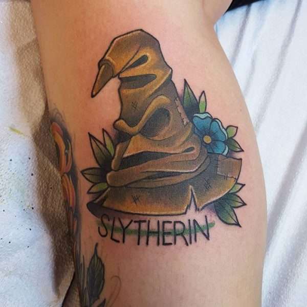 Tatuaje de Harry Potter - Slytherin
