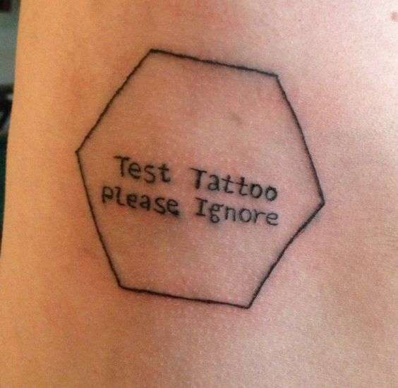 Funny tattoos: Test tattoo