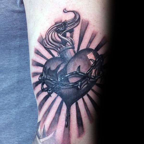 Tatuaje de sagrado corazón