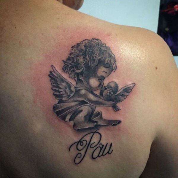 Tatuaje de ángel bebé