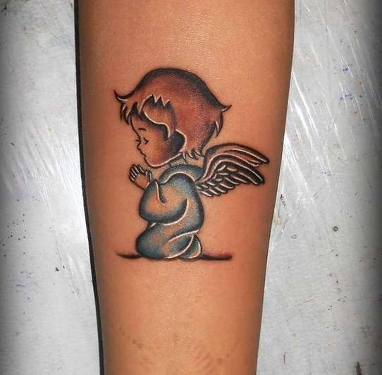 Tatuaje de ángel niño
