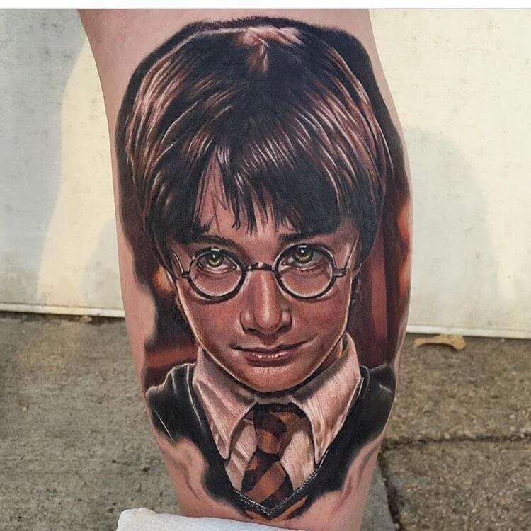 Tatuaje del rostro de Harry Potter