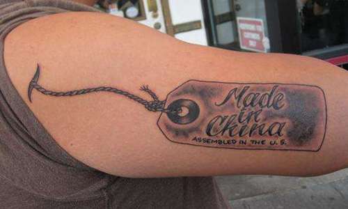 Funny tattoos: Made in China