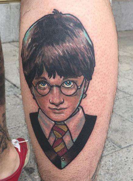 Tatuaje del rostro de Harry Potter