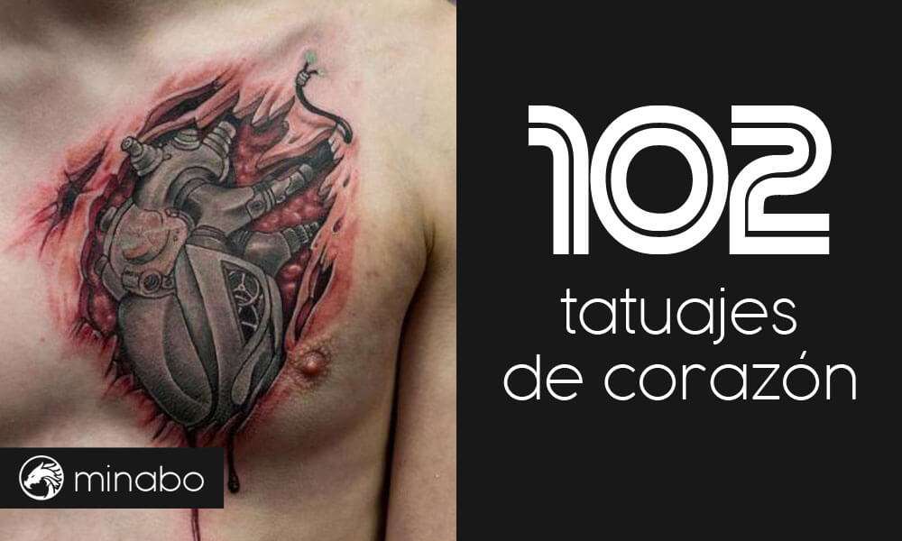102 sensacionales tatuajes de corazón, para hombres y mujeres y sus significados