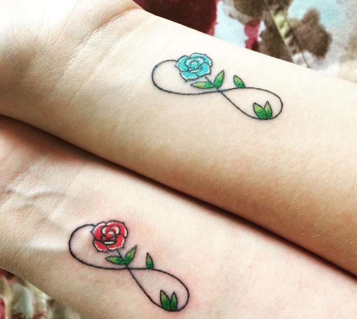 Tatuaje de infinito rosas