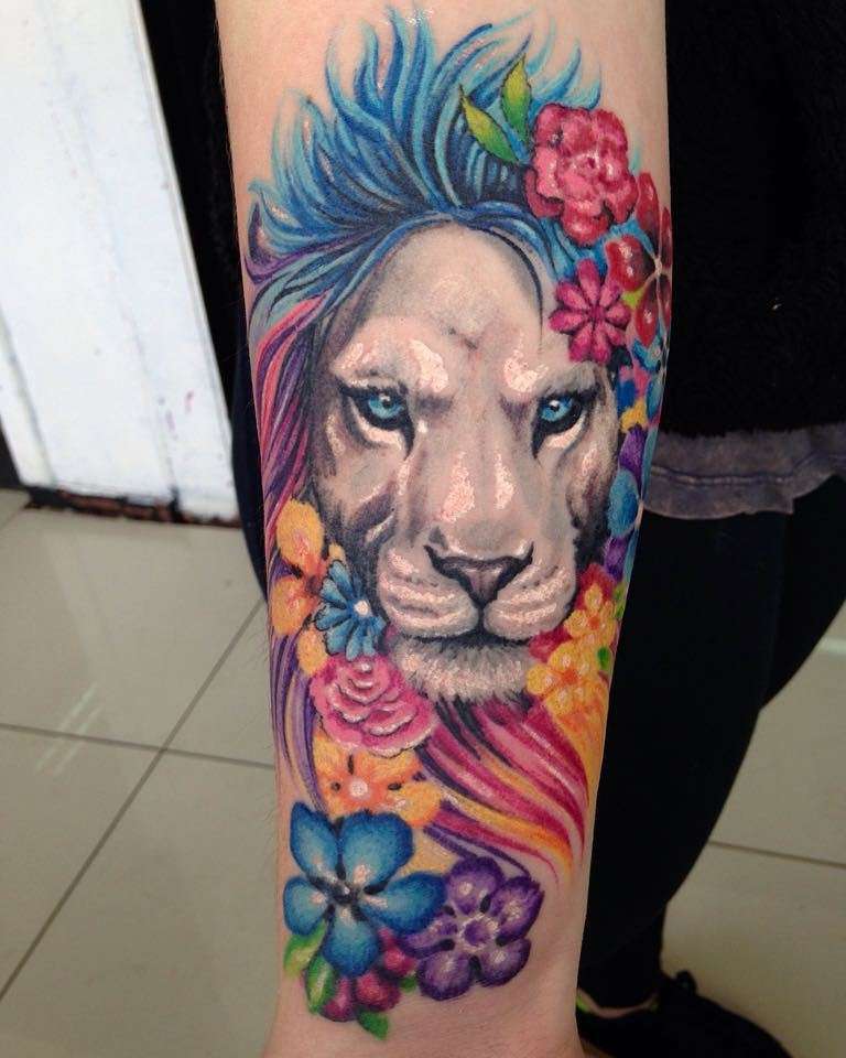 Tatuaje de leona