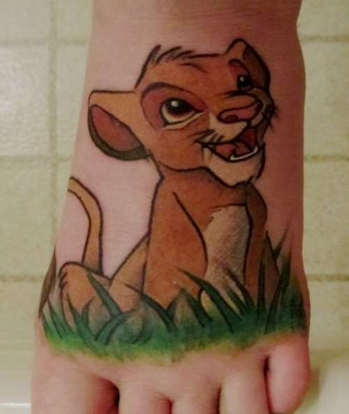 Tatuaje de Simba, el rey León