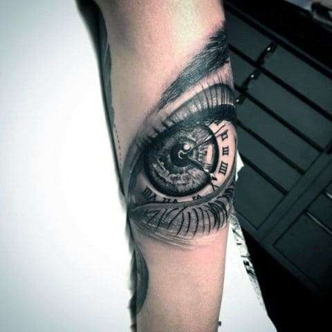 Tatuaje de reloj - ojo