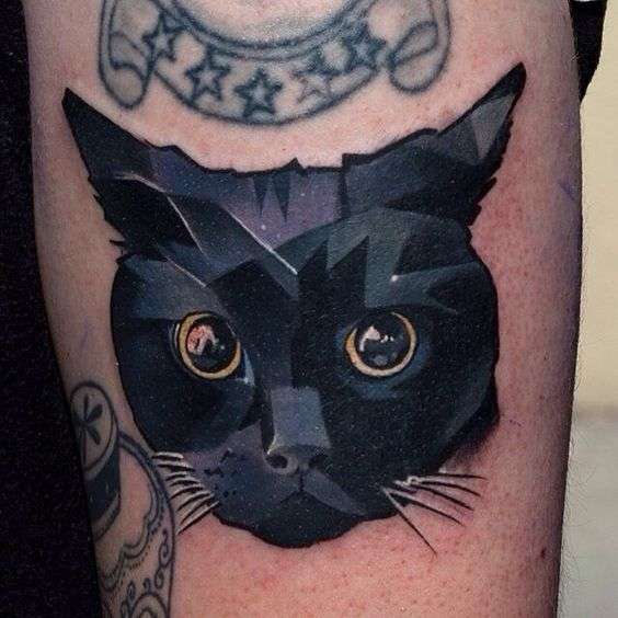 Tatuaje de gato negro