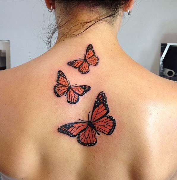 Tatuaje de mariposas monarca