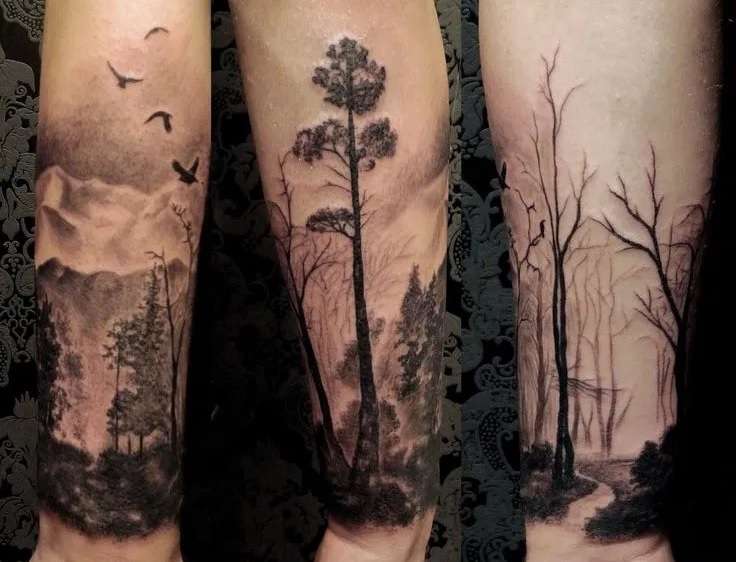 Tatuaje de bosques