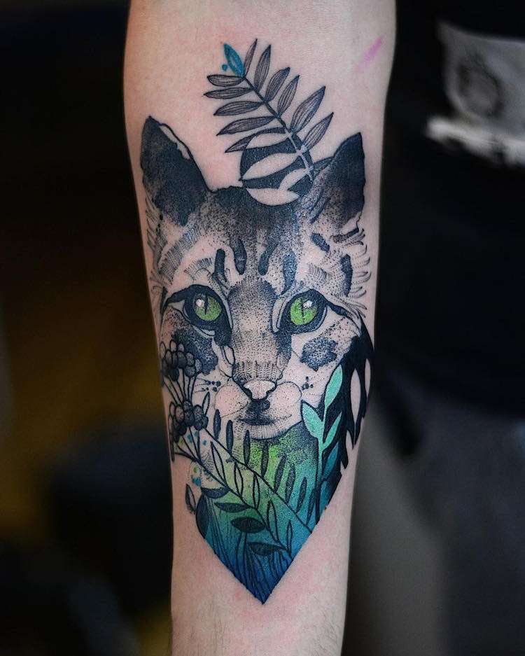 Tatuajes de animales: gato
