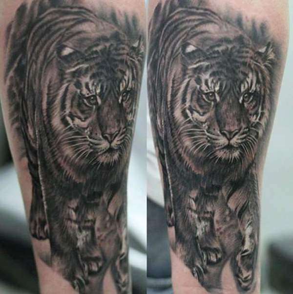 Tatuaje de tigre cuerpo completo