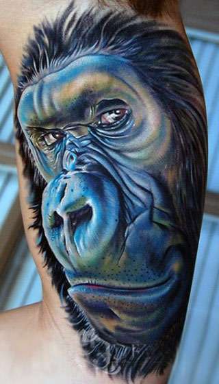 Tatuajes de animales: gorila