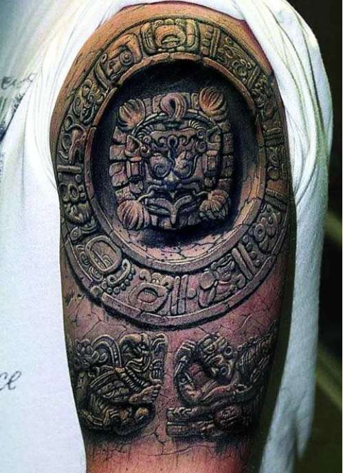 Tatuajes 3D: calendario maya