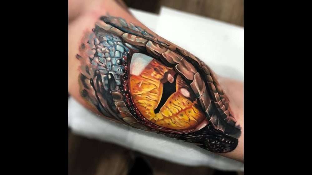 Tatuajes 3D: ojo de serpiente