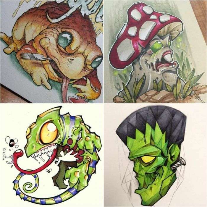 Dibujos de tatuajes New School