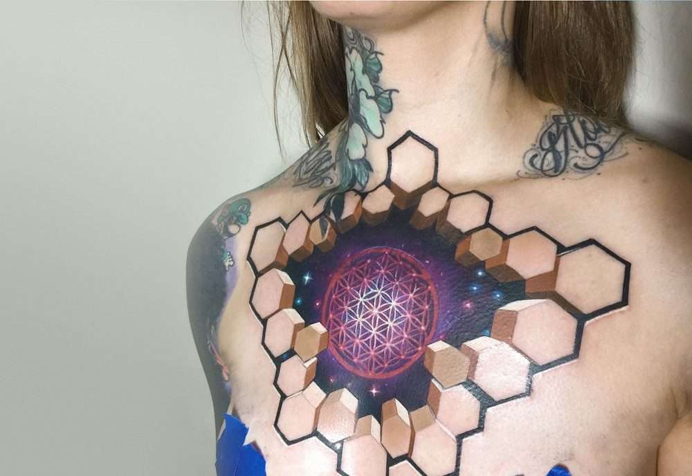 Tatuajes 3D en el pecho
