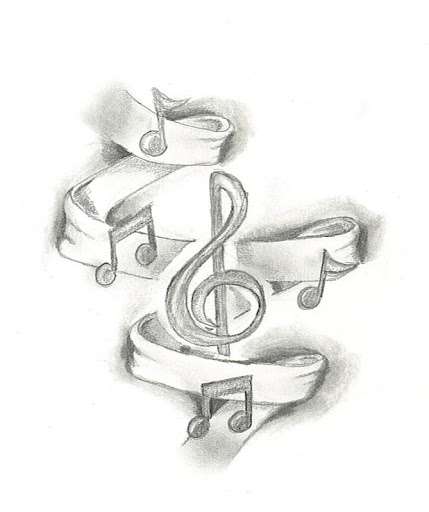 Dibujos de tatuajes: notas musicales