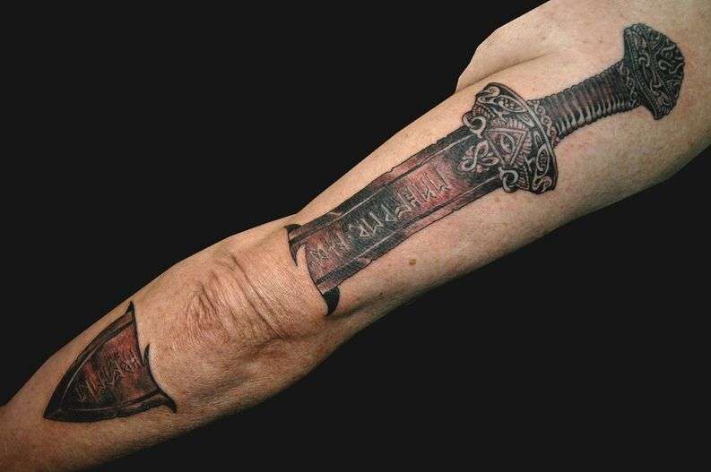 Tatuajes 3D: espada