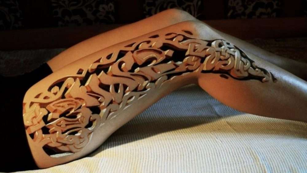Tatuajes 3D en la pierna